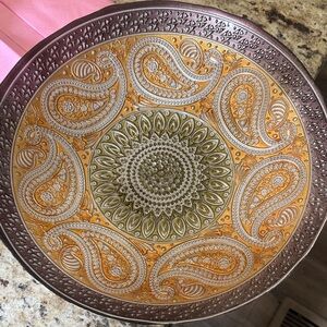 Intricate Paisley Design Decorative Plate